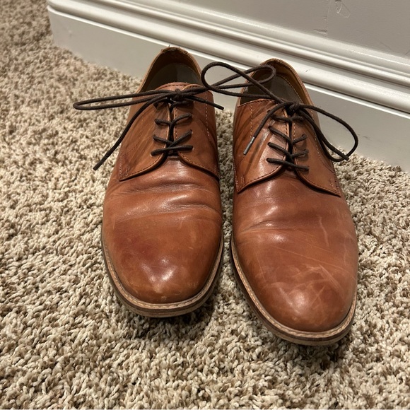 ALDO Mens Brown Leather Lace-Up Dress Shoes | Size 9 ALDO Mens Brown Leather Lace-Up Dress Shoes | Size 9